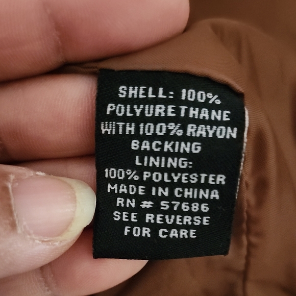 New Look Brown Leather Jacket - Picture 6 of 10